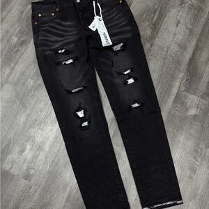 Ripped Black Skinny Jeans for Men